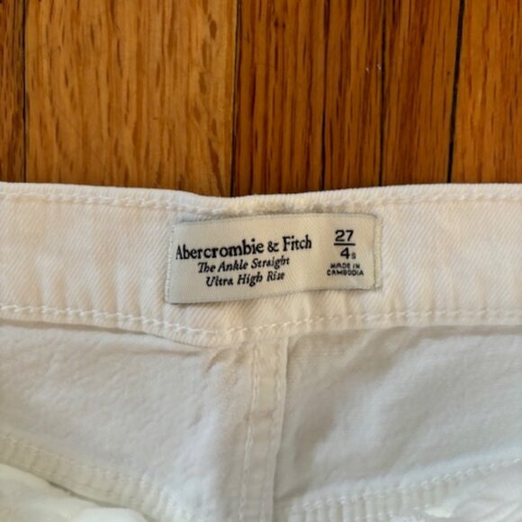 abercrombie & fitch high rise white jeans size 27 - Picture 2 of 4